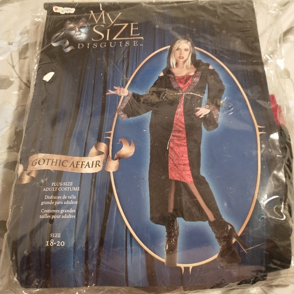 Gothic Plus Size 2x, 18/20, Black & Red Halloween Costume - Picture 1 of 2